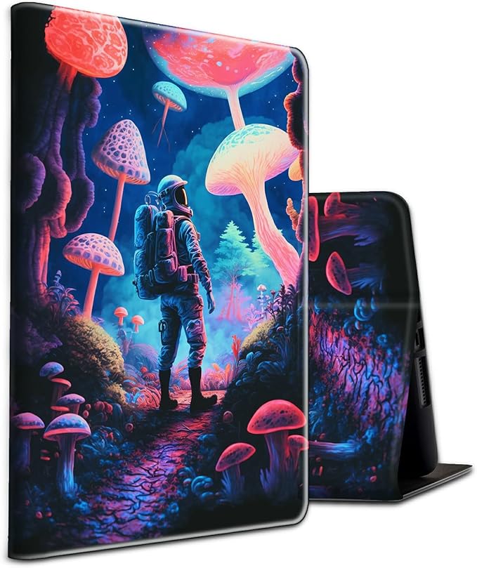 for 10.1 Amazon Fire HD 10 Tablet (13th Generation 2023 Release)PU Leather Multi-Angle Anti Slide Stand Cases with Auto Wake/SleepAnimals Dog Paws Galaxy