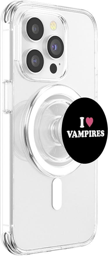 I Love Vampires Pink Emo Goth Boys Girls PopSockets Standard PopGrip