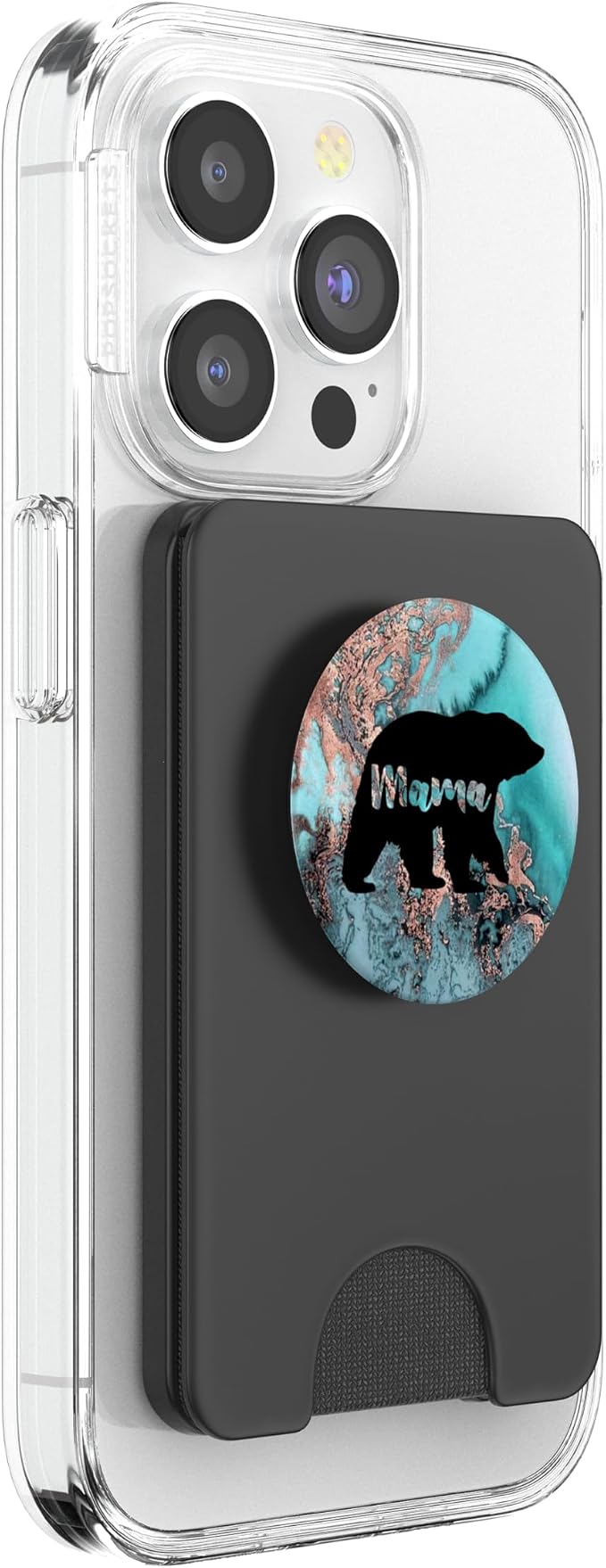 Teal Rose Mama Bear Watercolor PopSockets Adhesive PopGrip