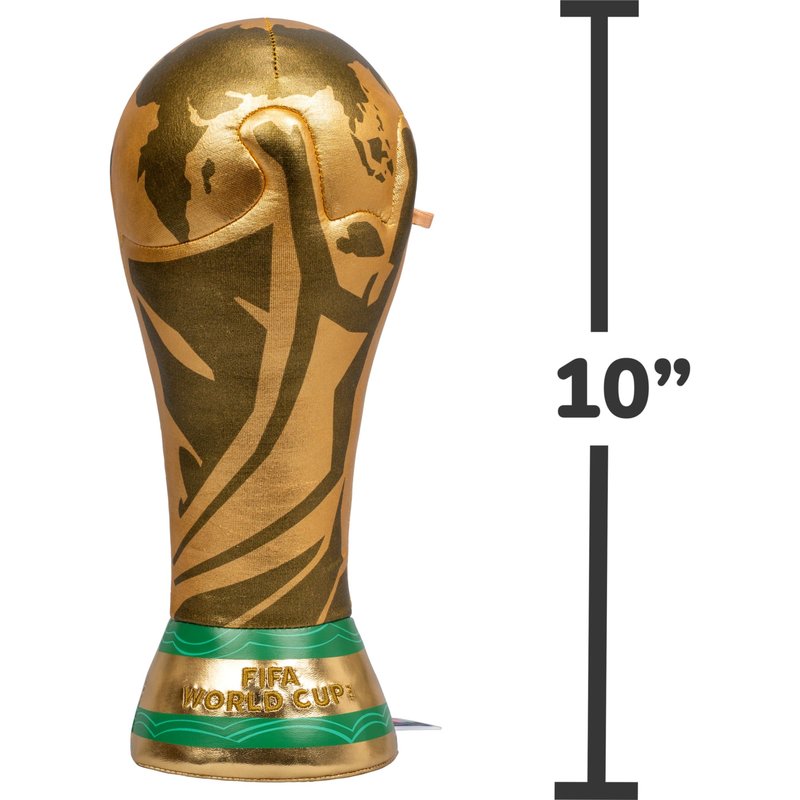 Jazwares FIFA World Cup 2026 10-Inch Plush Trophy - Official 2026 World Cup Collectible - Ages 3+