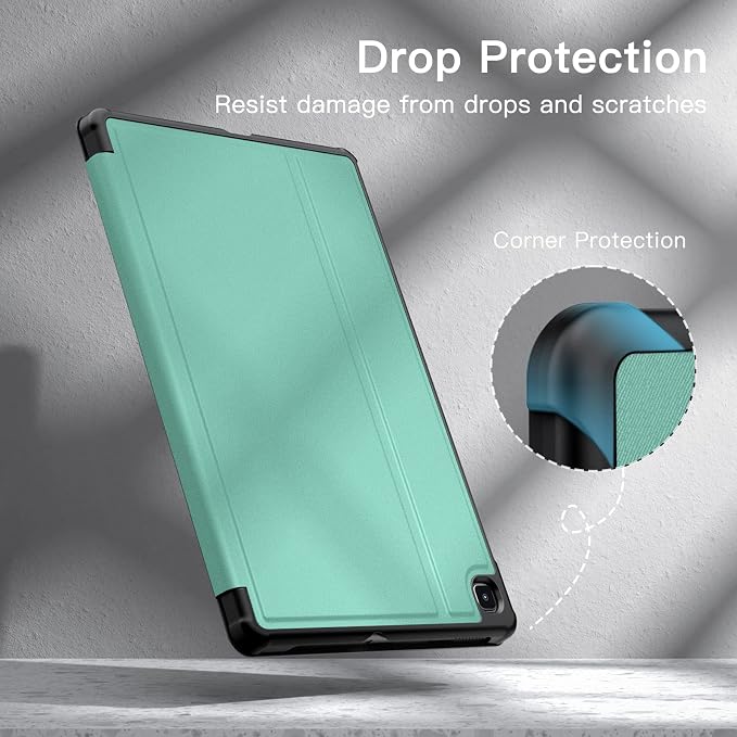JETech Folio Case Cover for Samsung Galaxy Tab S6 Lite 10.4 Black | Multi-Angle Stand Cover S Pen Holder Slim Protective Cover Auto Wake/Sleep