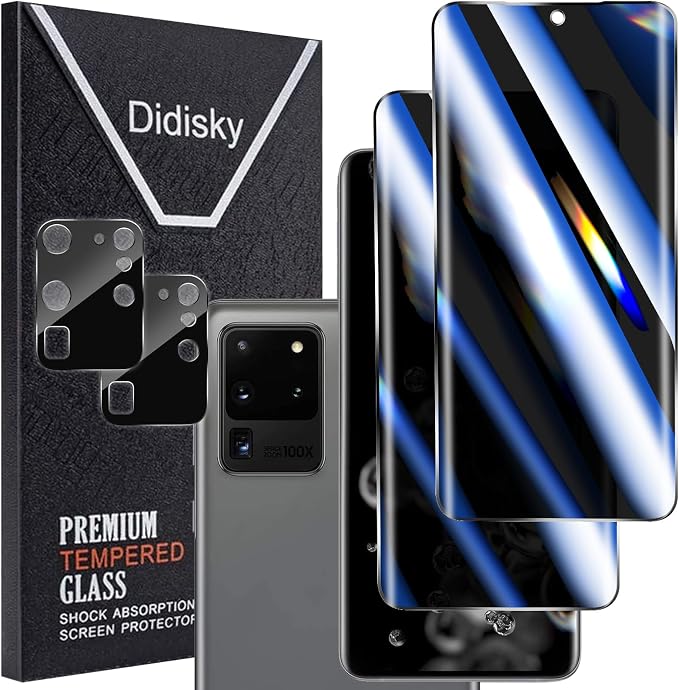 Didisky Screen Protector for Oneplus 9 Pro 3 Pack Tempered Glass Film with 2 Pack Camera Lens Protector Easy to UseScratch-Resistant9H Hardness3D Curved Full Coverage