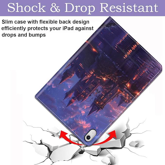 Case for iPad (A16) 11th Generation 11 Inch 2025 / iPad 10th Generation 10.9 Inch 2022 Ultra-Thin Multi-Angle Protective Cover with Auto Sleep/Wake A Dark Horse