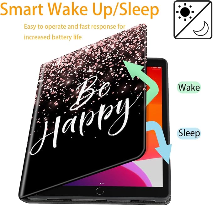 Case for iPad 10.2-inch (2021/2020/2019)/ iPad Air 10.5 2019 / iPad Pro 10.5 Multi-Angle Bracket with Automatic Sleep/Wake Protection Case - Babe We Got This