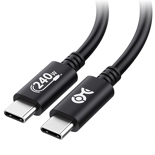 Cable Matters [USB-IF Certified] 240W USB C Charging Cable 6.6ft Black | 480Mbps Data No Video Support USB C Charger Cable for MacBook iPad Pro XPS Surface Pro