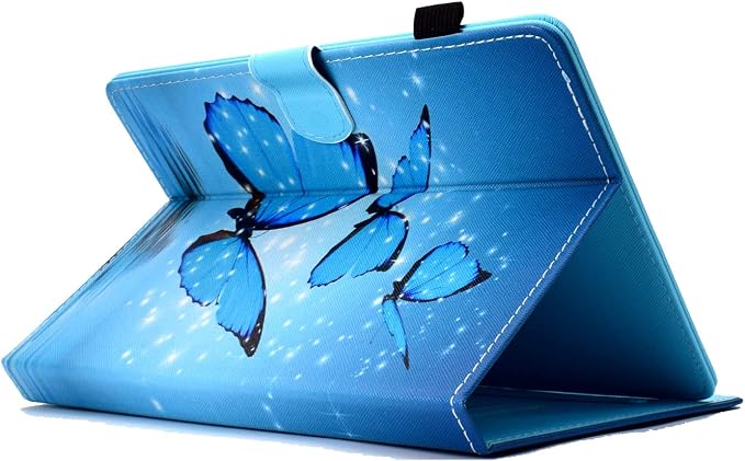 Universal 7 Inch Tablet Case Techcircle Ultra Slim Lightweight PU Leather Stand Folio Flip Wallet Protective Shell Case [Card Slots] [Magnetic Closure] for All 7 Android Tablet PC Cherry Blossom