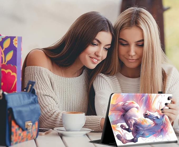 Case Fits Amazon Kindle Fire HD 8 &amp 8 Plus Tablet (12th Generation/10th Generation 2022/2020 Release) 8 Multi-Angle Smart Stand Cover Auto Sleep/Wake Space Corgi Dog