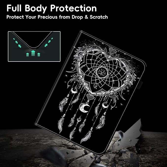 Case for Kindle Paperwhite 12th Gen 2024 (7) &amp Kindle Colorsoft Signature Edition (7)Wallet PU Leather Folio Cover Multi-Angle Stand with Auto Wake/SleepAesthetic Snake Floral