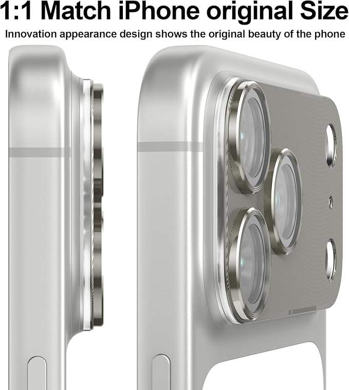 2 Pack for iPhone 17 Pro Camera Lens Protector Metal Aluminum Alloy Tempered Glass Cover Camera Screen Protector Accessories Case Friendly，for iPhone 17 Pro
