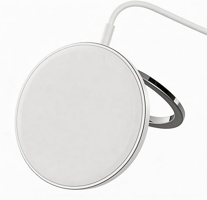 15W Magnetic Wireless Charger with Detachable USB-C Cables &amp USB-A Adapter | Fast Charging Pad with Foldable Stand Support Advanced Cooling Flat MagSafe Fast Charger for iPhone Android &amp Track