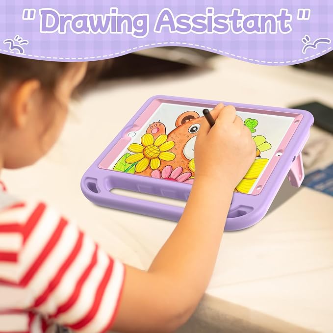 BMOUO Kids Case for iPad 9th/8th/7th Generation (iPad 10.2 Inch 2021/2020/2019) with Built-in Screen Protector Durable Shockproof Handle Stand iPad 9th 8th 7th Generation Case for Kids Black