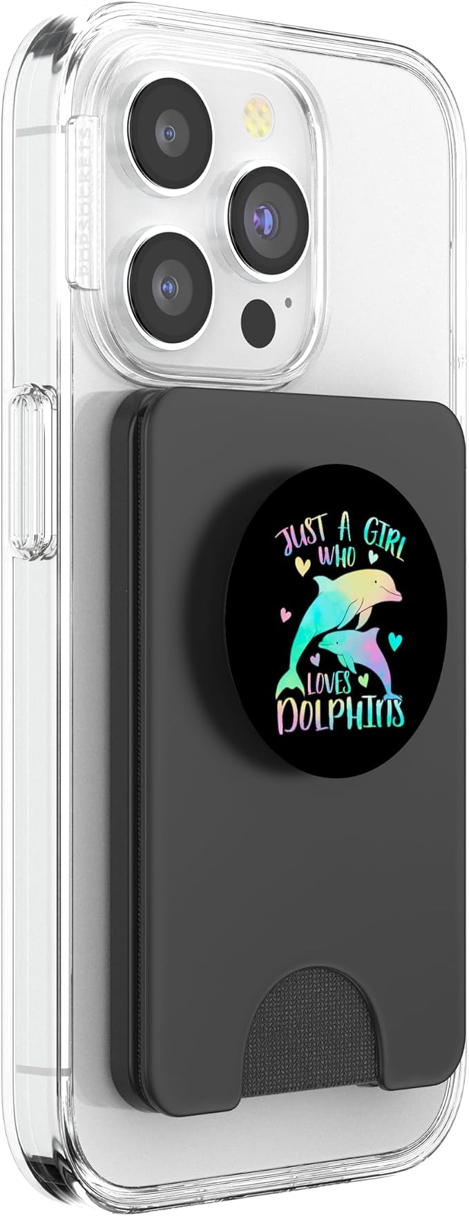 Just a Girl Who Loves Dolphins Cute Sea Dolphin Lover Themed PopSockets Adhesive PopGrip