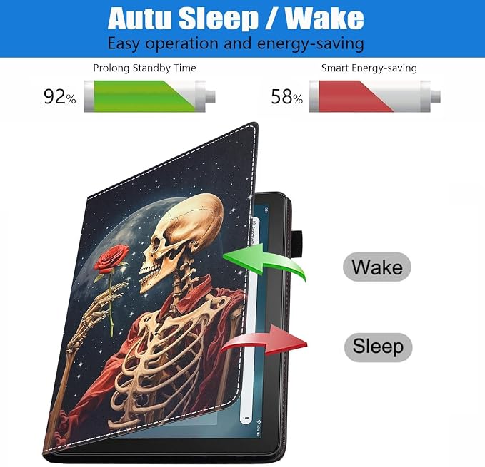 Case for Amazon Fire HD 8/HD 8 Plus Tablet (8 12th/10th Generation 2024/2022/2020 Release) Slim PU Leather Stand Folio Cover with Auto Wake Sleep African Woman Wolf