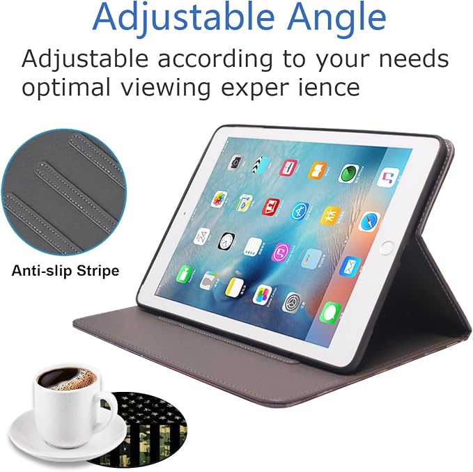 for iPad mini Case iPad mini 1 2 3 4 5 Case and Coasters Set PU Leather Folio Case Smart Cover with Stand &amp Auto Wake Sleep for iPad mini 5/4/3/2/1 - Flame Soccer