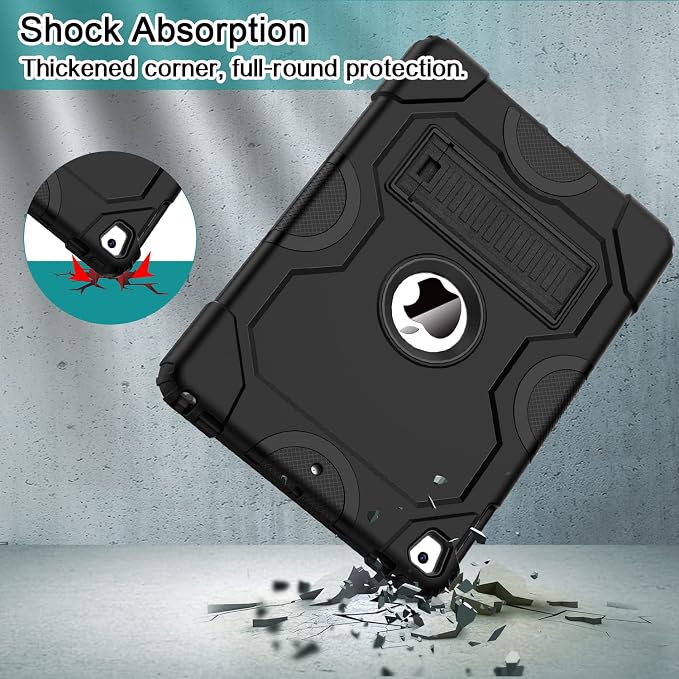ZoneFoker Case for iPad 6th/5th Generation (9.7 Inch 2018/2017 Model) iPad Air 2 / 1st iPad Pro 9.7 Heavy Duty Shockproof Rugged Protective Case Alpine Green