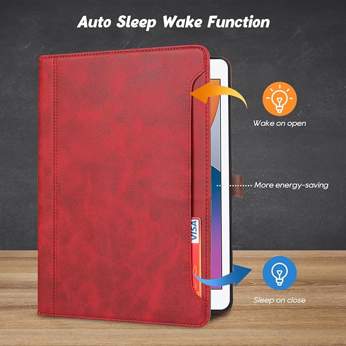 Flip Case for Apple iPad 10.2 9th 8th 7th Generation 2021/2020/2019 Pencil Holder Smart Cover Auto Sleep Wake Protective Documents Pocket Stand Snap Closure Case for iPad 10.2 Inch Black