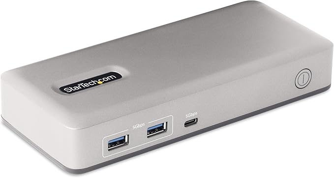 StarTech.com Dual-Monitor USB-C Docking Station, DisplayPort & HDMI or VGA, Multi Monitor Dock up to 4K 60Hz - USB 3.2/3.1 (5Gbps) Type-C Dock - 7X USB Hub, 85W PD, Windows & ChromeOS, TAA