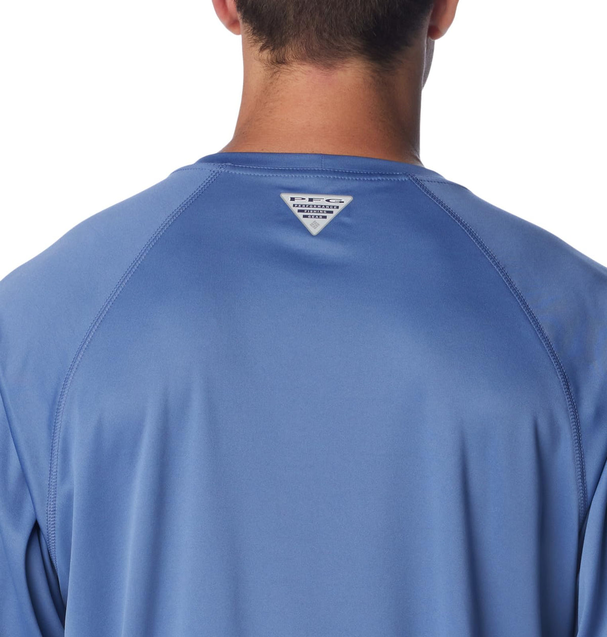 Columbia Men's Terminal Tackle Long Sleeve Shirt, Bluebell/Cool Grey Logo, 2X Tall