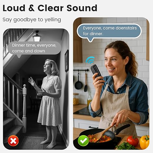Intercoms Wireless for Home, 1 Mile Long Range for House Business Office, Handheld Room to Room Communication System, Rechargeable Loud & Clear 10-Channel Anti-Interference Intercom System
