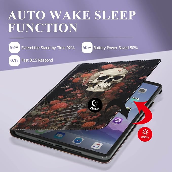 Case for iPad (A16) 11th Generation 11 Inch 2025 / iPad 10th Generation 10.9 Inch 2022 Ultra-Thin Multi-Angle Protective Cover with Auto Sleep/Wake A Dark Horse