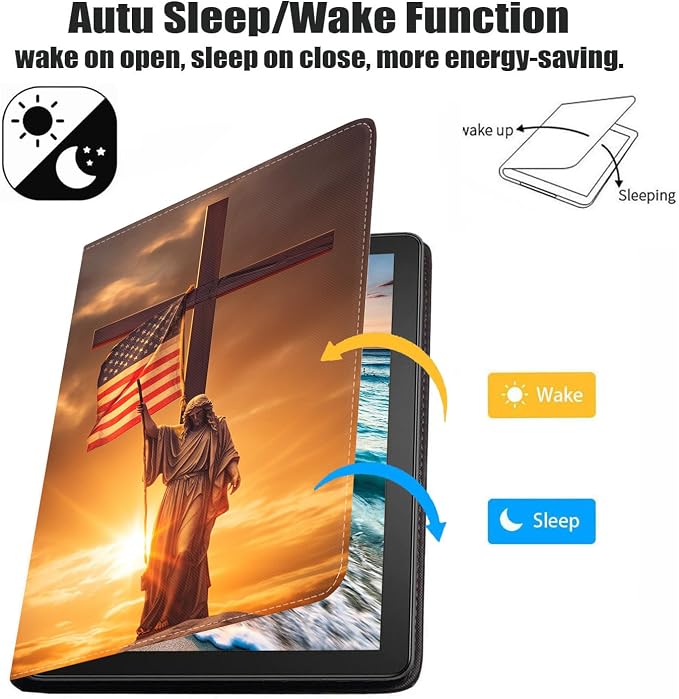 Case for Samsung Galaxy Tab A9 Plus 11 Inch 2023 Model (SM-X210/X216/X218) Premium PU Leather Stand Folio Cover with Auto Sleep/Wake Abstract Colorful Dog