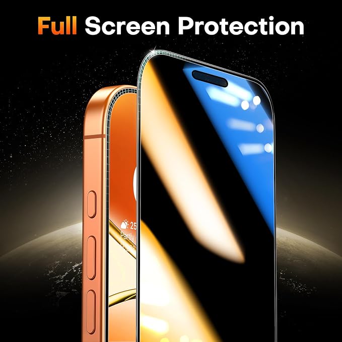 TOCOL for iPhone Air Screen Protector 9H Hardness Military Grade Shatterproof HD Tempered Glass Full Coverage Easy Installation 2 Pack