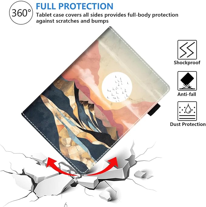 Case for Amazon Kindle Fire HD 10 Tablet (10.1 Inch 9th/7th Generation 2019/2017 Release) Premium PU Leather Stand Cover with Auto Wake Sleep - African American Girl