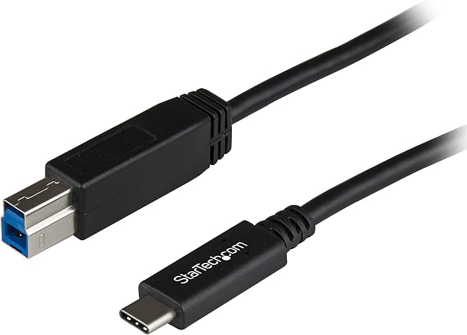 StarTech 3.3ft/1m USB-B to USB-C Cable USB 10Gbps Data Cord (USB31CB1M) | Data Transfer Cable Reversible USB-C Thunderbolt 3 Port Compatible