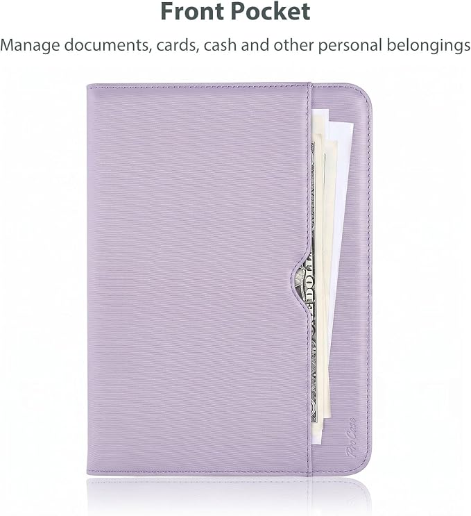 ProCase for iPad A16 11th Generation 11” 2025/iPad 10th Generation 10.9” 2022 with Pencil Holder iPad 11/10 PU Leather Case Business Stand Cover Smart Folio with Hand Strap Front Pocket -Berrypurple