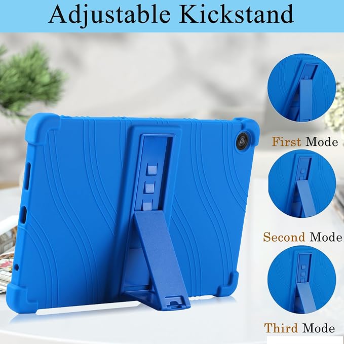 for Revvl Tab 2 Case (2025) Kids Soft Silicone Cover for Tmobile Revvl Tab 2 Tablet Case with Stand (Black)