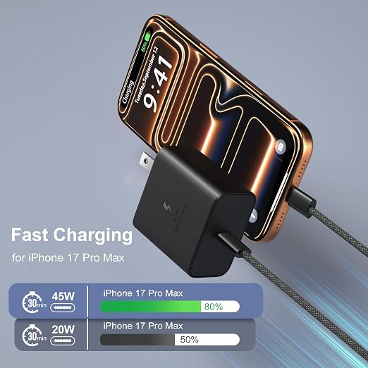 45W Super Fast Charger Type C for Galaxy S26 Ultra USB-C Charger Block with 10ft USB C to C Cable for Galaxy S25 FE S24 S23 Tab S11 S10 Android Phones 3Pack