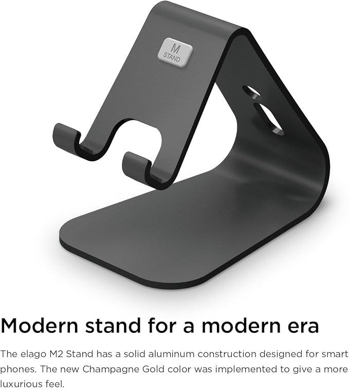 elago M2 Stand for All iPhones and Galaxy Smartphones (Angled Support for FaceTime) (Black)