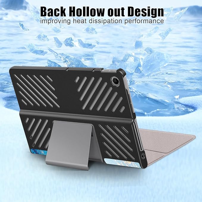 Case Compatible with Lenovo Tab Plus Tablet 2024 Folio Case for Lenovo Tab Plus 11.5 inch (TB351FU) Hard Shell Smart CoverBlack