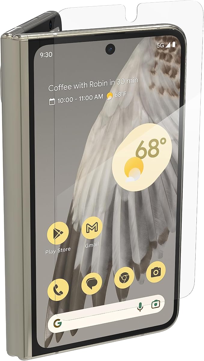 ZAGG InvisibleShield Glass Elite Google Pixel Fold Screen Protector - Superior Impact &amp Scratch Protection with Fingerprint-Resistant Finish and ClearPrint Technology