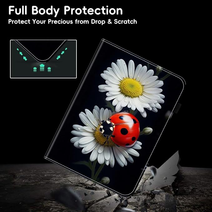 Case for Kindle Paperwhite 12th Gen 2024 (7) &amp Kindle Colorsoft Signature Edition (7)Wallet PU Leather Folio Cover Multi-Angle Stand with Auto Wake/SleepAesthetic Snake Floral