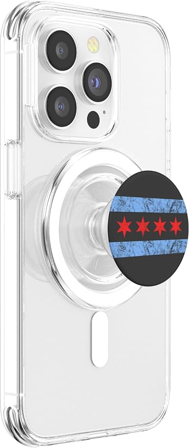 USA Illinois Weathered City Of Chicago Flag PopSockets Adhesive PopGrip