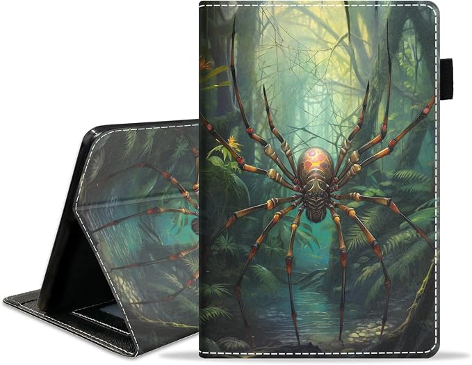 Case for Amazon Fire HD 8/HD 8 Plus Tablet (8 12th/10th Generation 2024/2022/2020 Release) Slim PU Leather Stand Folio Cover with Auto Wake Sleep African Woman Wolf
