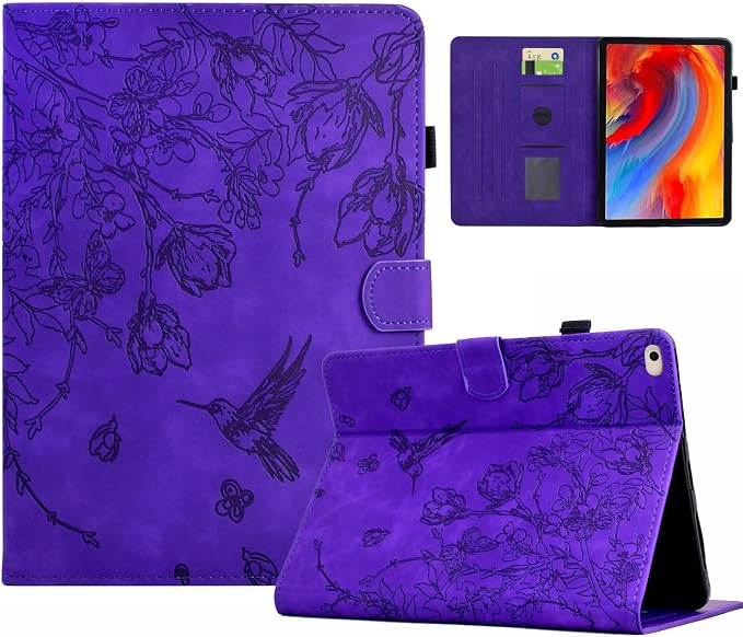 Case for iPad 9th/8th/7th Generation iPad 10.2 Case (2021/2020/2019 Model iPad 9/8/7 Case) PU Leather Folio Folding Stand Cover for iPad 10.2 inch Auto Wake/Sleep Hummingbird