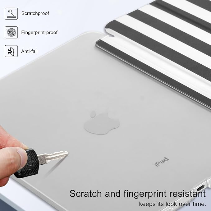 case for ipad 11th Generation11 Inch 2025 (A16 Chip) &amp 10th Gen 10.9 Inch 2022 - Slim Scratch-Resistant Hard PC Translucent Back Shell Smart Cover Wake/Sleep FunctionBlack Bow