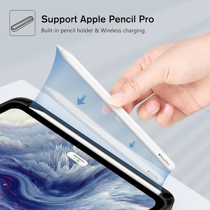 FINTIE Keyboard Case for iPad mini 7th Generation (A17 Pro) / mini 6 8.3 | Detachable Magnetic Bluetooth Keyboard Soft TPU Cover Multi-Angle Viewing Pencil Holder Backlight/Fantasy Ombre