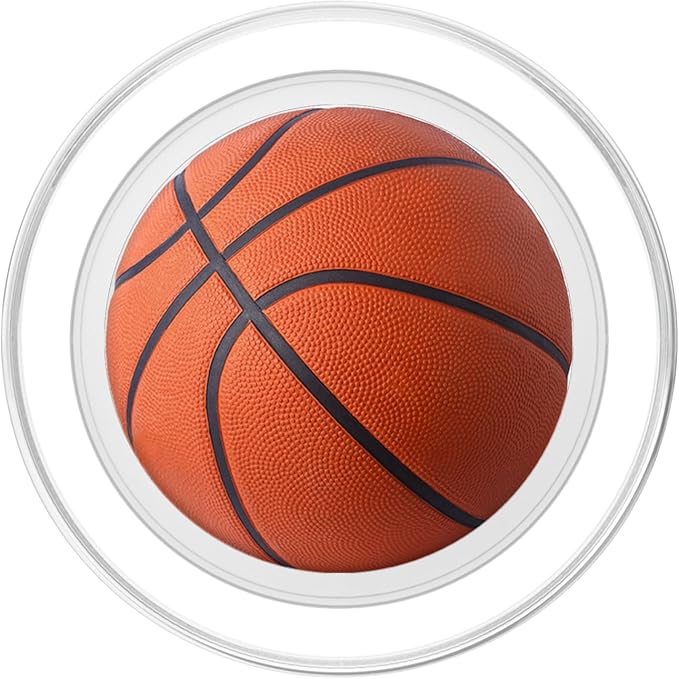 Round Basketball Ball for Sports Lovers for Back to School PopSockets Adhesive PopGrip