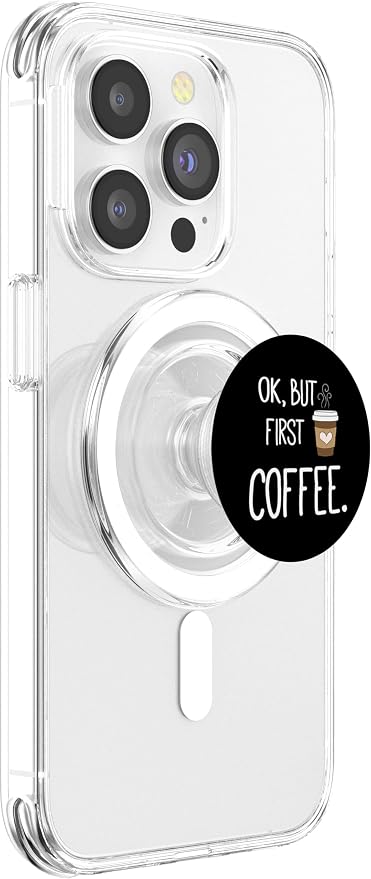 Ok But First Coffee - Funny Coffee Quotes Gifts PopSockets Adhesive PopGrip