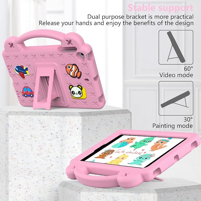 Kids Case for TCL Tab 8 LE 8.0 Inch (9137W/9132X) Full Body Protective Light Weight EVA Folding Handle Stand Shoulder Strap for TCL Tab 8 WiFi/TAB 8 LE/TAB 8 Plus LightBlue