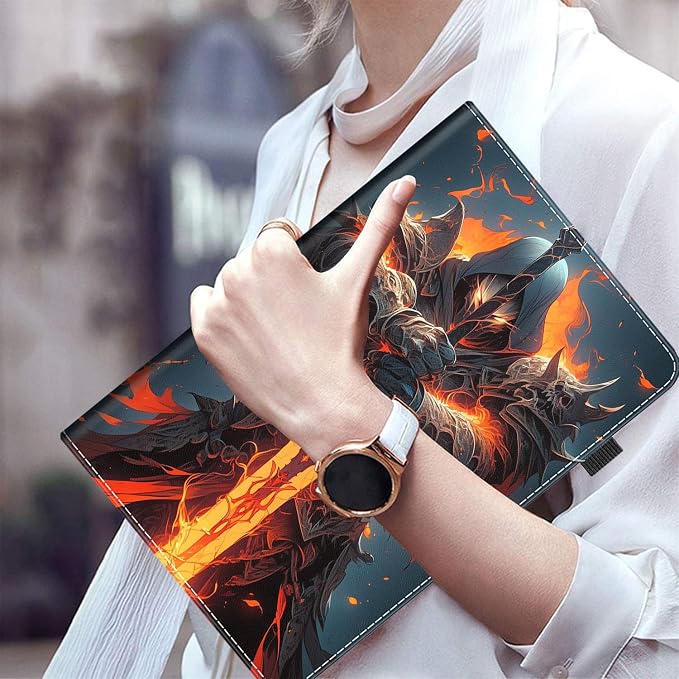 Case Fits Amazon Kindle Fire HD 8 &amp 8 Plus Tablet (12th Generation/10th Generation 2022/2020 Release) 8 Multi-Angle Smart Stand Cover Auto Sleep/Wake Space Corgi Dog