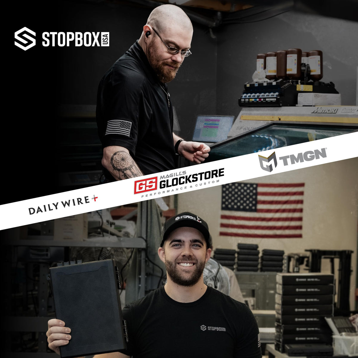 STOPBOX Gun Safe Alternative - Tactical Handgun Storage, Instant Access Portable Gun Case, TSA Compliant Gun Lock Box for Quick Handgun Access | Black - 2PK (Full-Size Only)