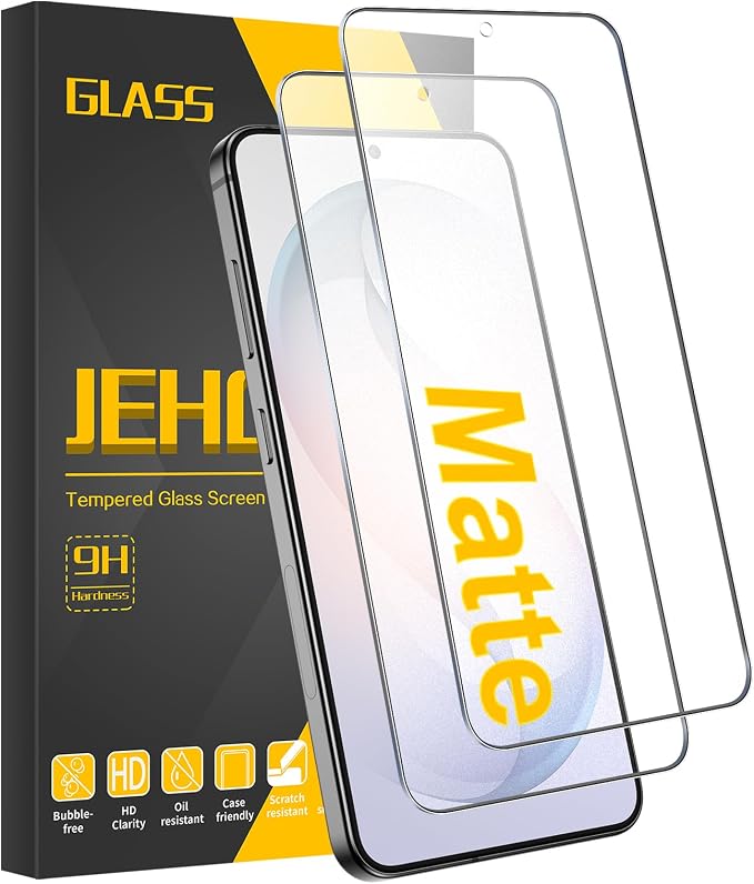 [2 Pack] Matte Screen Protector for Samsung Galaxy S22 9H Tempered Glass Ultrasonic Fingerprint Support Anti-glare Scratch-Resistant Bubble-Free