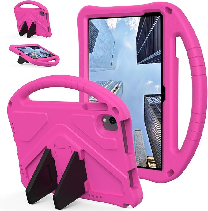 YRH for Urao C107 10.1 inch Tablet Case 2024 Kids EVA Shockproof Cover with Handle Kickstand for Urao Android Tablet 10.1'' (Black)