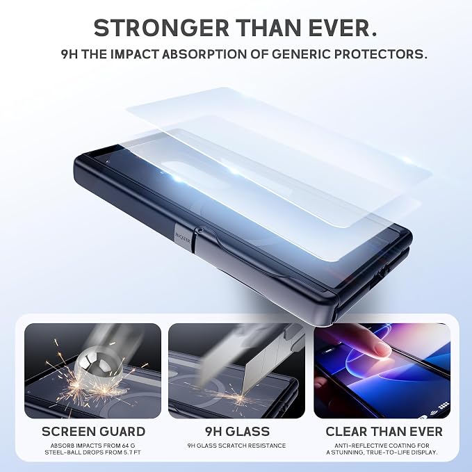 for Samsung Galaxy Z Fold7 Case [Compatible with Magsafe] [Invisible Kickstand &amp HD Screen Protector] Protective Phone Case for Samsung Galaxy Z Fold 7 Black