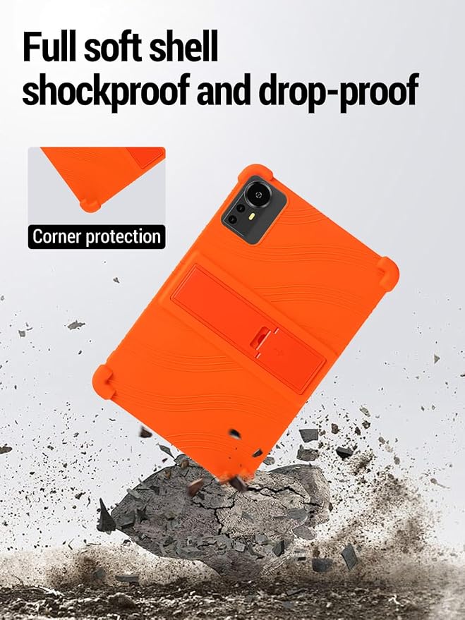 for Bnegynng CP31M 10 inch Tablet Protective case Shockproof Lightweight Silicone Protective Cover with Stand Child-Friendly Protection Easy to Clean DesignBlack