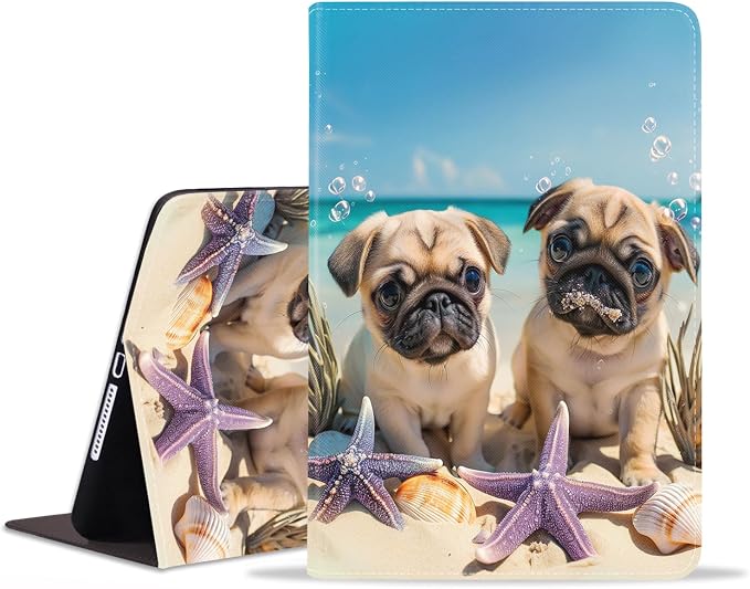 Case for Samsung Galaxy Tab S10 Plus 2024/ S9 Plus/ S9 FE Plus 5G 12.4 Inch 2023 Slim PU Leather Stand Folio Cover with Auto Wake Sleep Abstract Paint Dogs